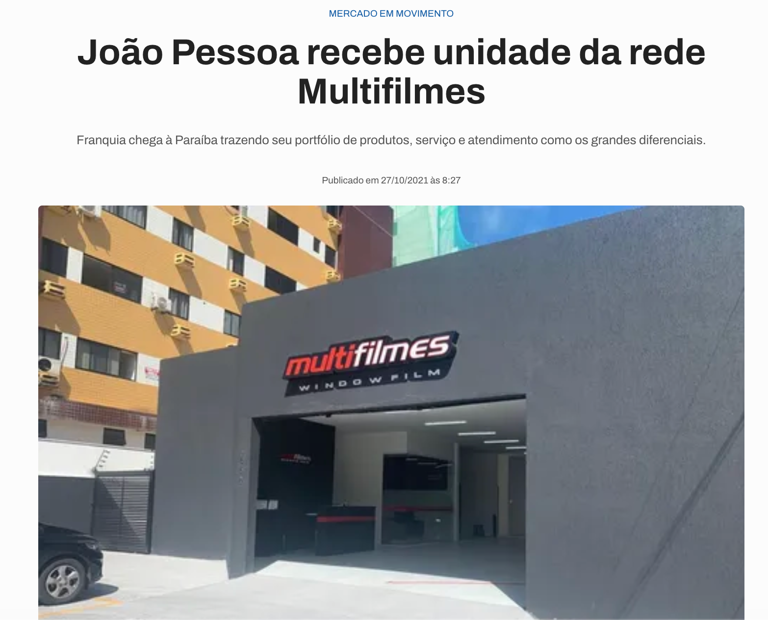 João Pessoa recebe Multifilmes